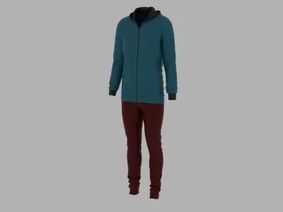 Sport Suit Low-poly 3D model 29