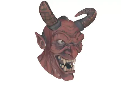 Demons Head Low-poly 3D model