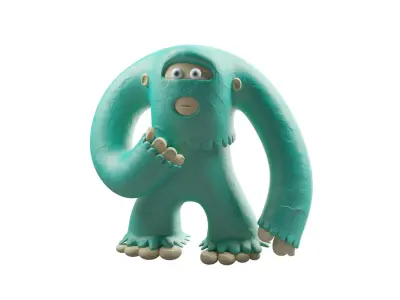 Plasticine Yeti 3D model