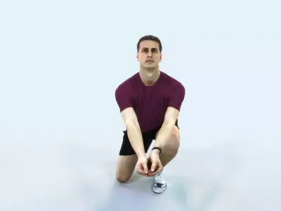 Romance 03K Volleyball Digging Sports Man Low-poly 3D model