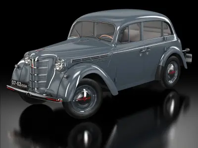 Moskvich-401 old car 3D model