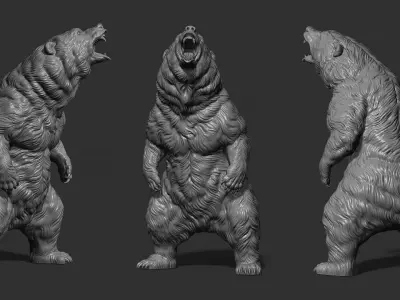 Bear in the rack 3D print model