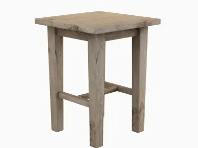 Wooden Chair 01  Low-poly 3D model