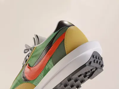 Nike Sacai LD Waffle Multi Green Low-poly 3D model