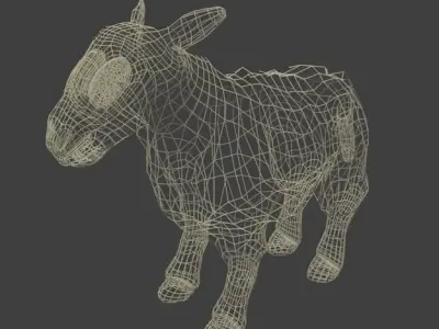 Sheep Cartoon Low-poly 3D model