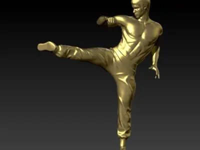 Karate Fighter Pendant  3D print model