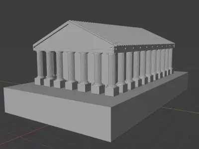 Temple greek Free 3D model purchase