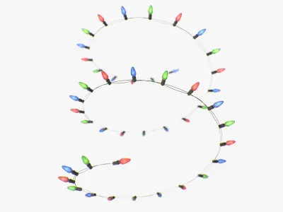 Stringed Lightbulbs pack 3D model