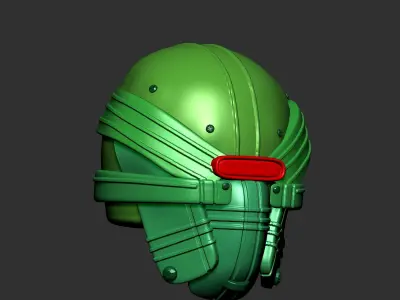 helmet high poly sculpt 3d printable  3D model 59