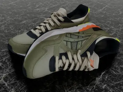 ASICS GEL LYTE V 3D SHOES Low-poly 3D model