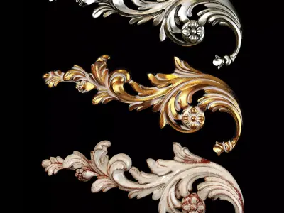 Classic carved 044 3D model