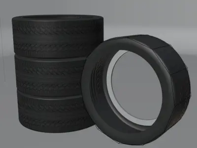 All Purpose Rubber Car Tire 3D model
