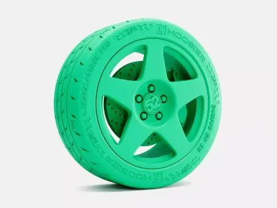 18x8 Fifteen52 Tarmac Wheel Hoosier Track Attack Pro Tire 3D print model