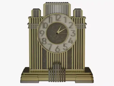 Art Deco Table Clock 3D model