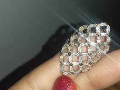 Diamond Baguettes Ring 3D print model