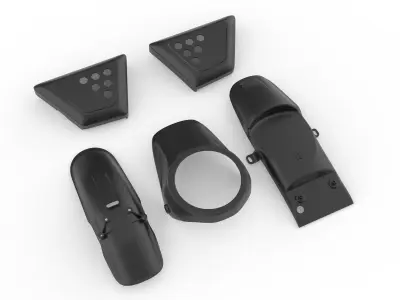 Full scrambler kit for Royal enfield 650 Interceptor and GT 3D print model