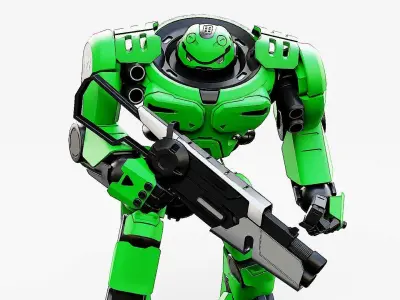 DOOM FIGHTER V-2  Rigged for Unreal Engine - Unity - MIXAMO  3D model