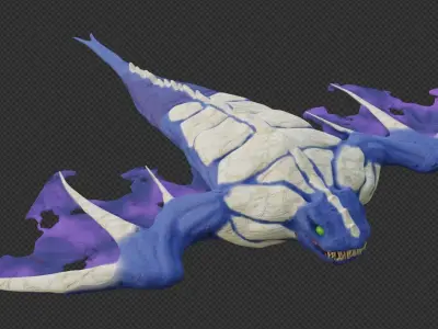 Realistic Minecraft Phantom 3D model