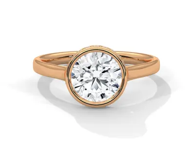 solitaire ring with detail images and 360 render videos 27 3D print model