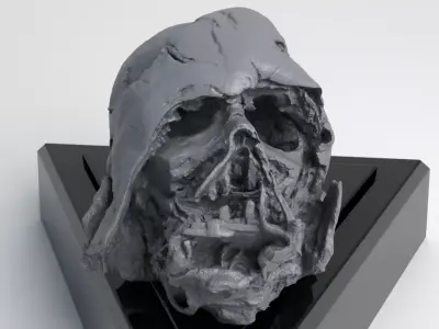 Melted Darth Vader Helmet - Star Wars Skull 3D Print model  3D print model