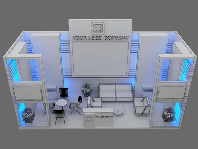 Booth Exhibition Stand a450 3D model