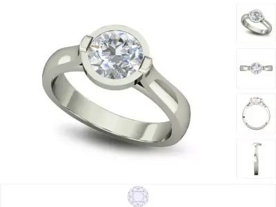  Women ring 3dm stl render detail 3D print model