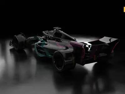 Formula 1 Generic Racing Car 01 Low-poly 3D model