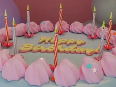 Happy Birthday Party Decoration 3D model