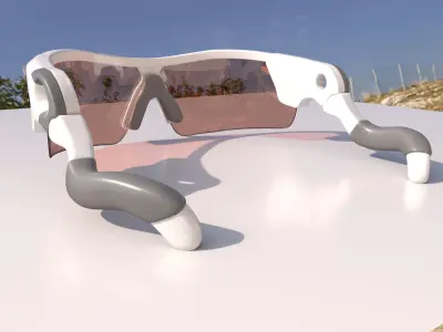 Sport Sunglasses Low-poly 3D model