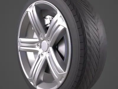 VOLKSWAGEN SCIROCCO TYRE RIM 3D print model