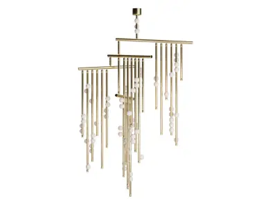 76-bulb Drop System Chandelier 3D model
