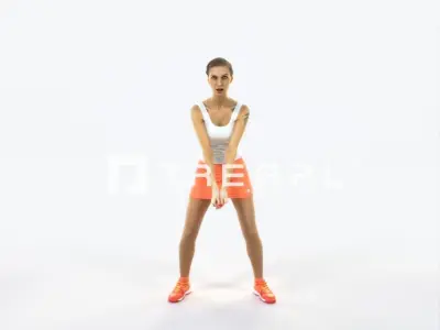 Aspiration 15A Digging Sports Woman Low-poly 3D model