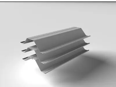 Metal Profile - Steel Pile 004 3D model