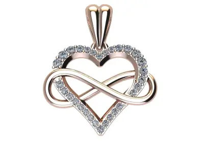 Pendant Infinity Love 3D print model