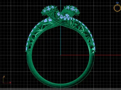 Two Head Women Ring 3DM Womens Ring 3d models 3D print model 3D print model 23