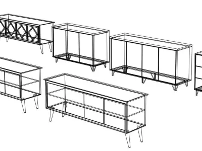 Credenza table 3D model