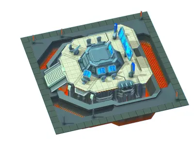 isometrical Missing Room Headquarters 1 Low-poly 3D model
