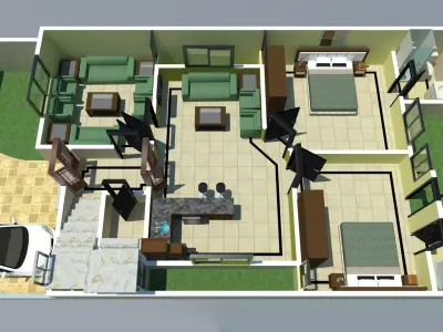 3d Interior Design 3D model