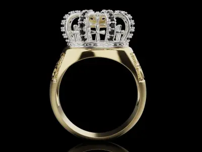 Crown Ring 005 3D print model