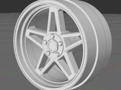 5 Spoke wheel for AMT 2017 Camaro 3D print model