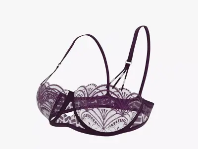 Demi-Cup Bra SS85 Low-poly 3D model