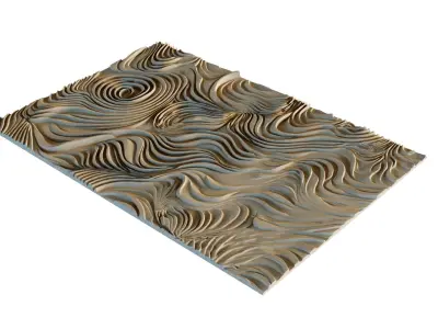mural decor set wall panel 07 3D model
