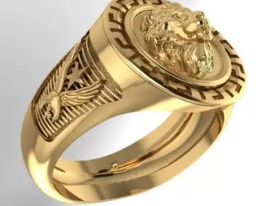 RING LION Printing Model Free 3D print model