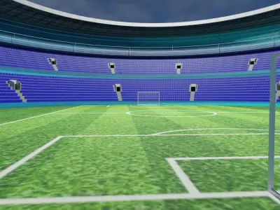 Football Stadium  Low-poly 3D model 2