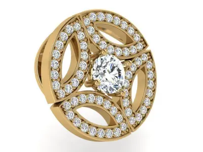 Circle Star Diamond Pendant 3326 3D print model