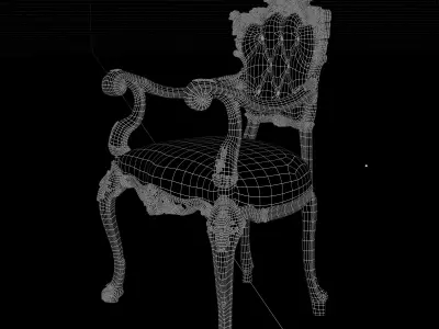 Armchair BOLLY  Diningroom Collection render ready vray  3D model