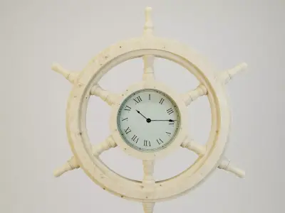 Ships Wheel Clock 3D model