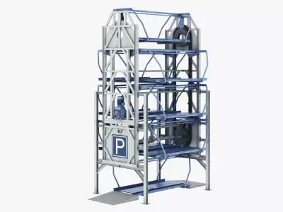 Rotary Car Parking System 3D model