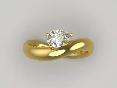 luxury diamond ring jr00126 3D print model