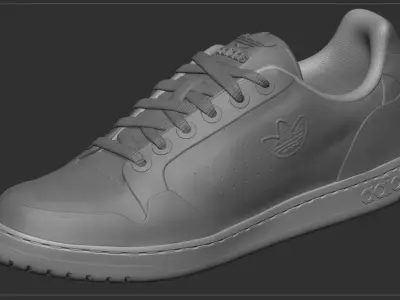shoes adiddas high poly 3D print model
